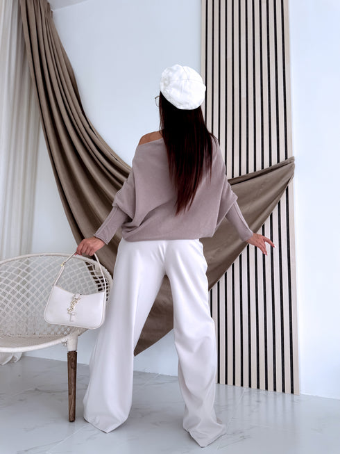 ELYNDI sweater "SYMMETRY 37709" - DARK BEIGE